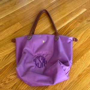 Lavender medium-sized longchamp bag